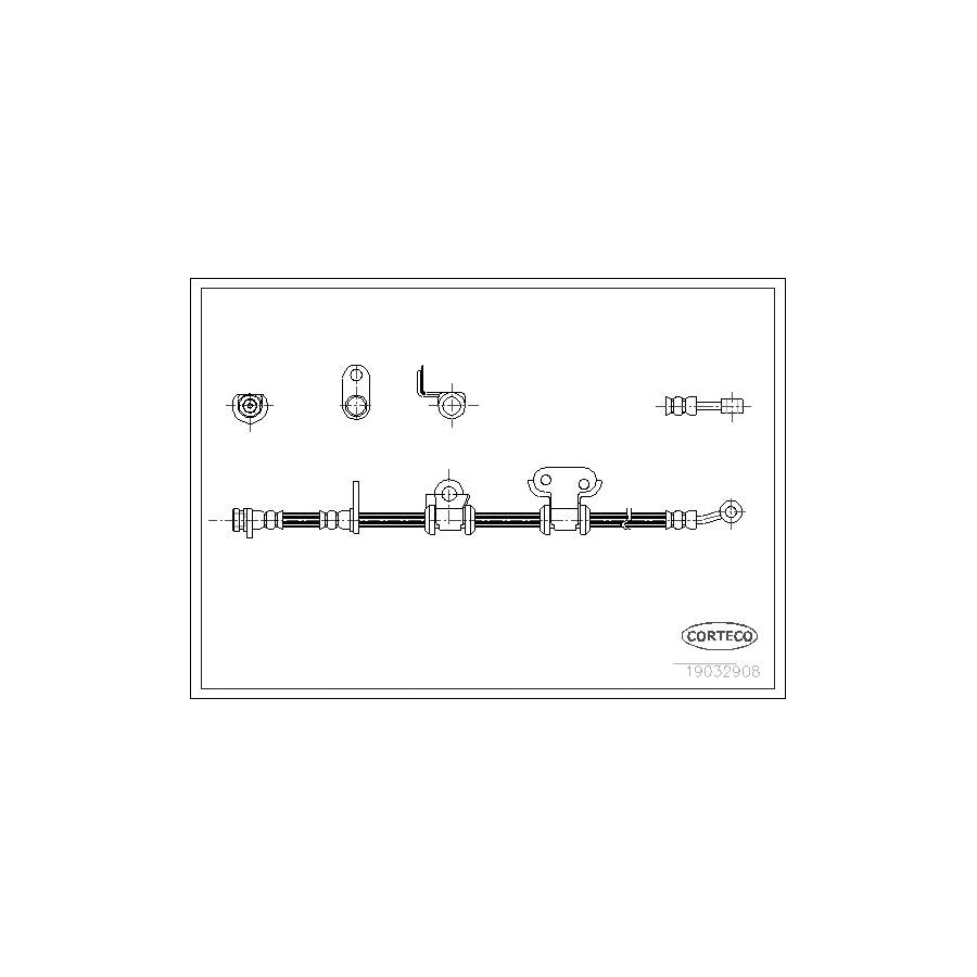 Corteco 19032908 Brake Hose for Honda Legend III Saloon (Ka)