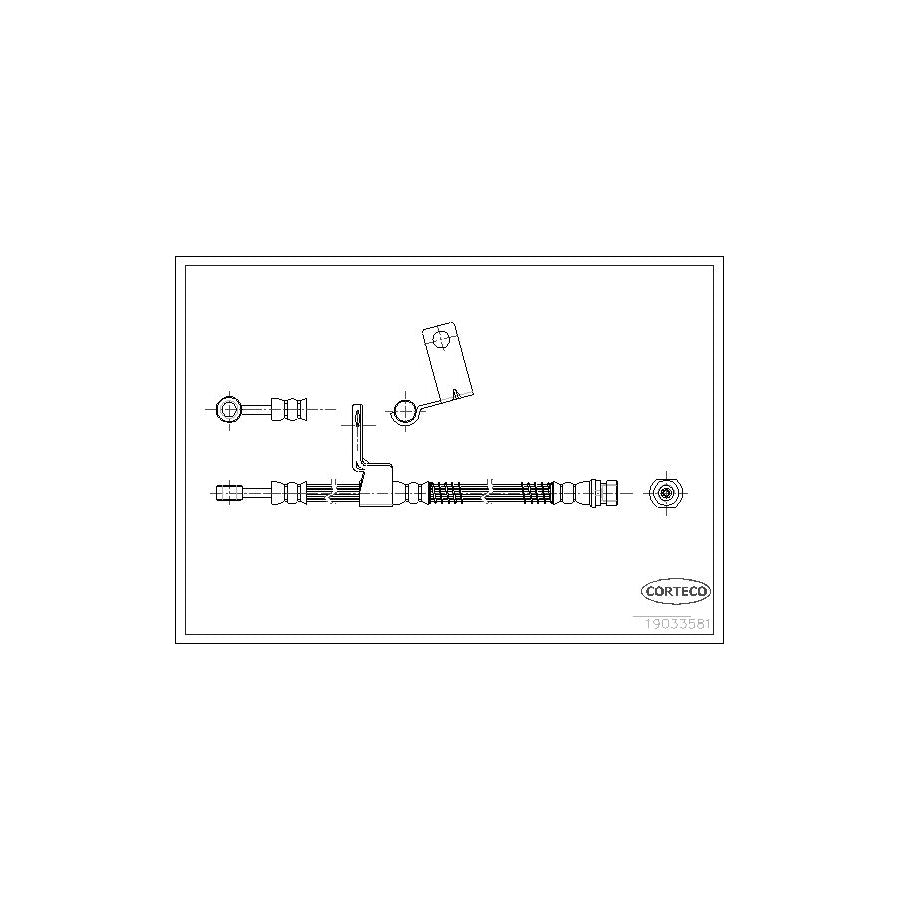 Corteco 19033581 Brake Hose for Hyundai Getz (Tb)