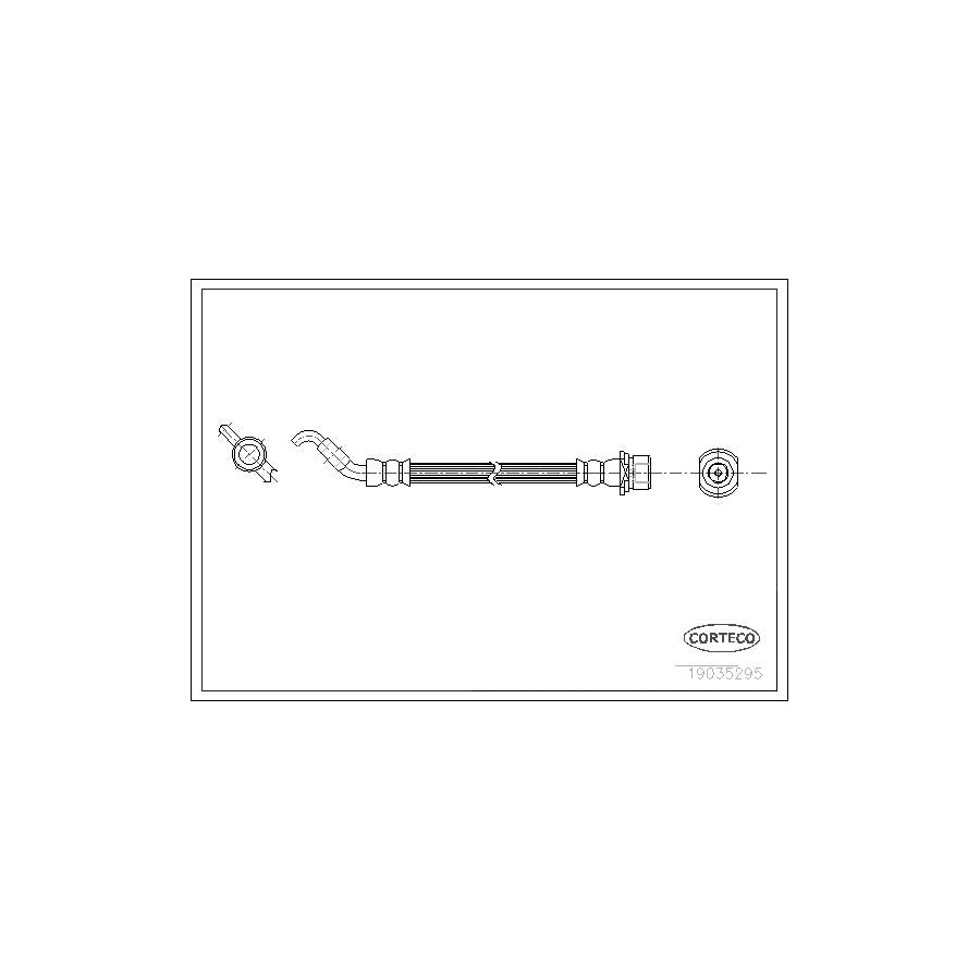 Corteco 19035295 Brake Hose for Toyota Auris Hatchback (E15)