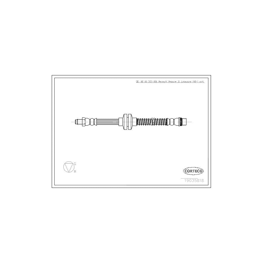 Corteco 19035818 Brake Hose