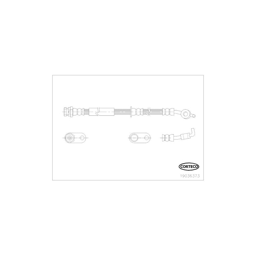 Corteco 19036373 Brake Hose for Mazda 2 Hatchback (De, Dh)