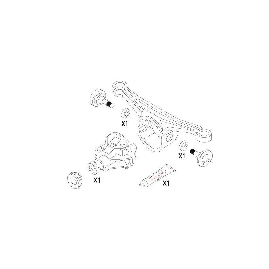 Corteco 19535942 Gasket Set, Differential for Mazda MX-5 I (Na)