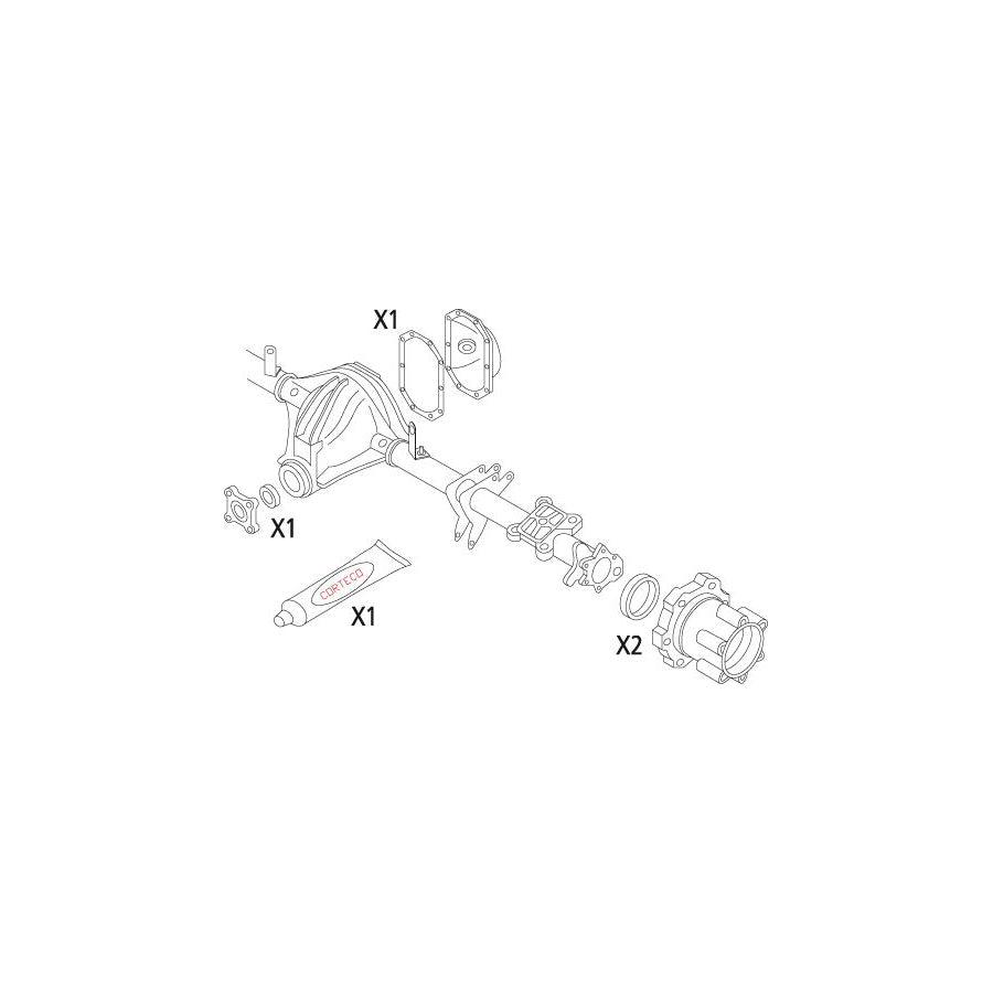 Corteco 19536203 Gasket Set, Differential