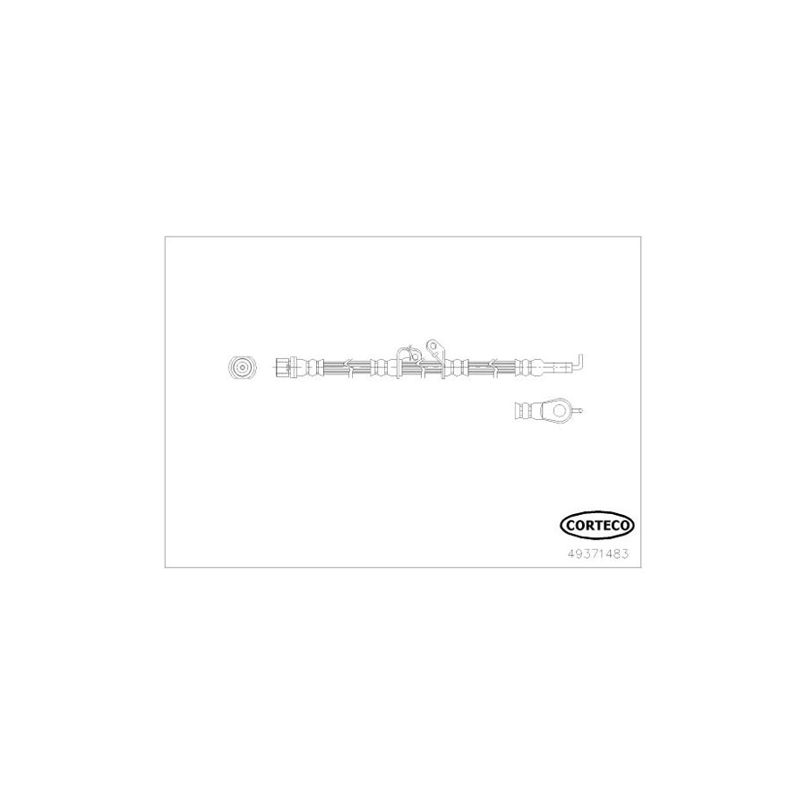 Corteco 49371483 Brake Hose for Toyota Prius III Hatchback (Xw30)