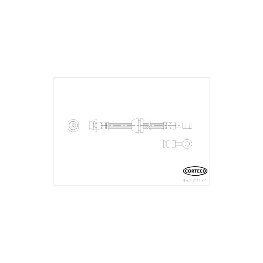 Corteco 49372174 Brake Hose for Chevrolet Spark (M300)