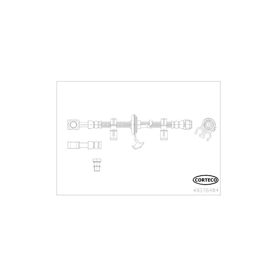 Corteco 49376484 Brake Hose Suitable for Mercedes-Benz ML-Class (W163)