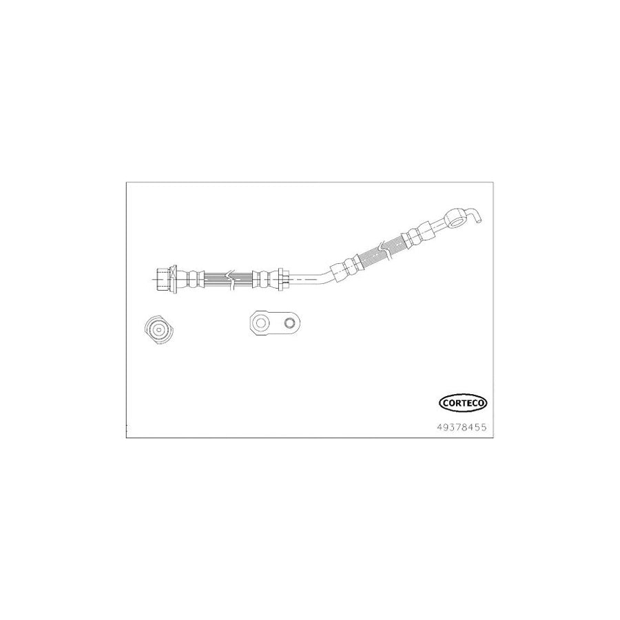 Corteco 49378455 Brake Hose for Toyota Yaris II Hatchback (Xp9)