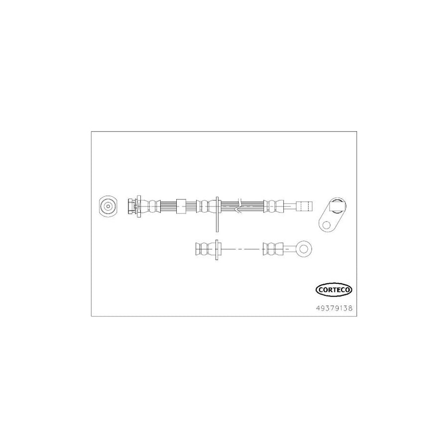 Corteco 49379138 Brake Hose for Suzuki Alto VII (Gf)