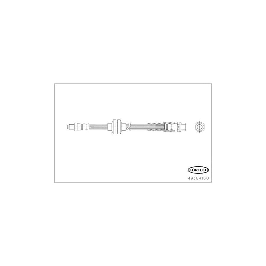 Corteco 49384160 Brake Hose for Volvo V40 Hatchback (525, 526)