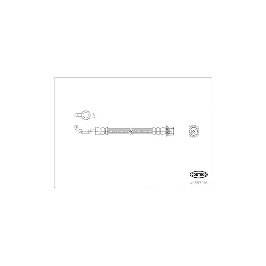 Corteco 49387016 Brake Hose for Toyota Yaris III Hatchback (Xp13)