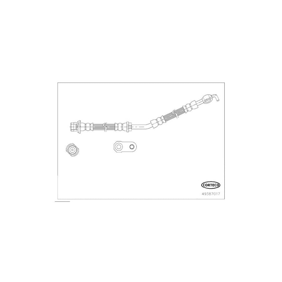 Corteco 49387017 Brake Hose for Toyota Yaris III Hatchback (Xp13)