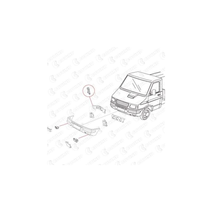 Covind 038/ 98 Mounting Bracket, Bumper for Iveco Daily