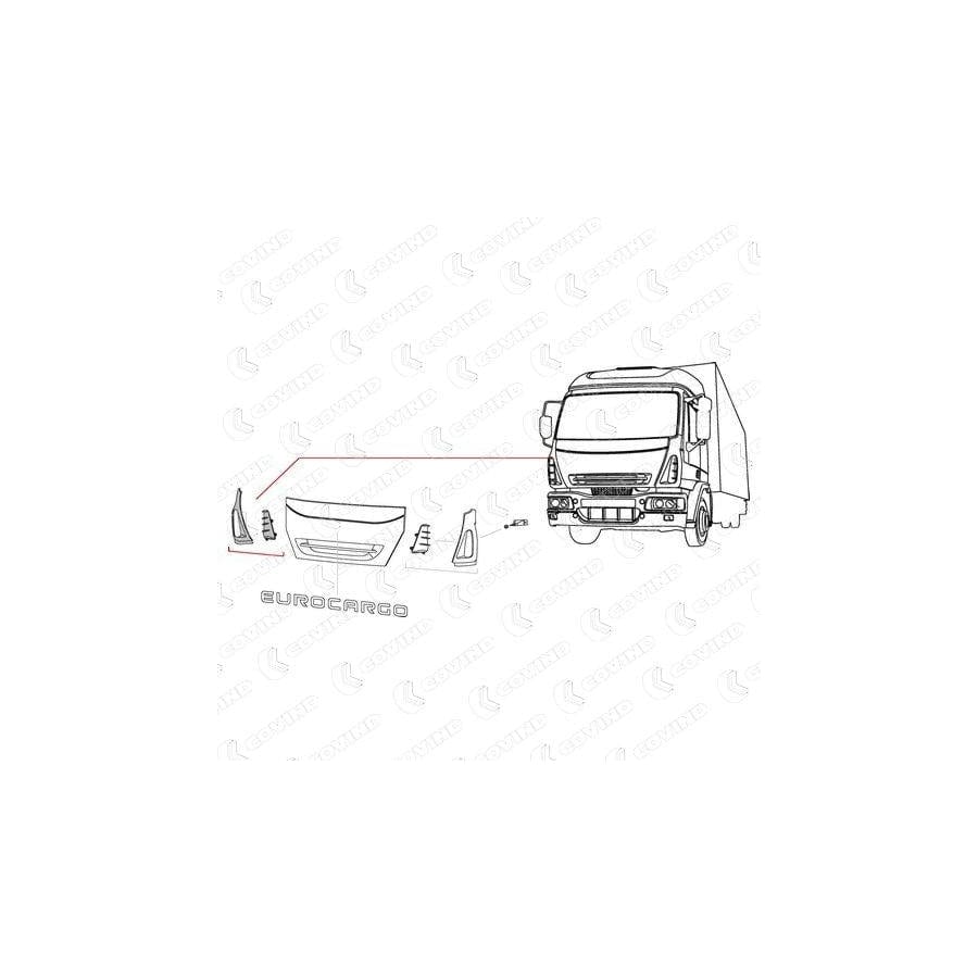 Covind 075/164 Air Deflector, Driver Cab