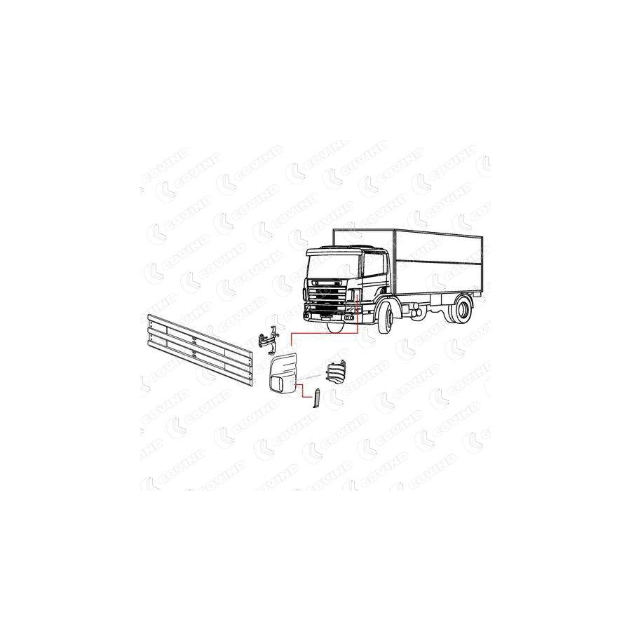 Covind 094/163 Air Deflector, Driver Cab