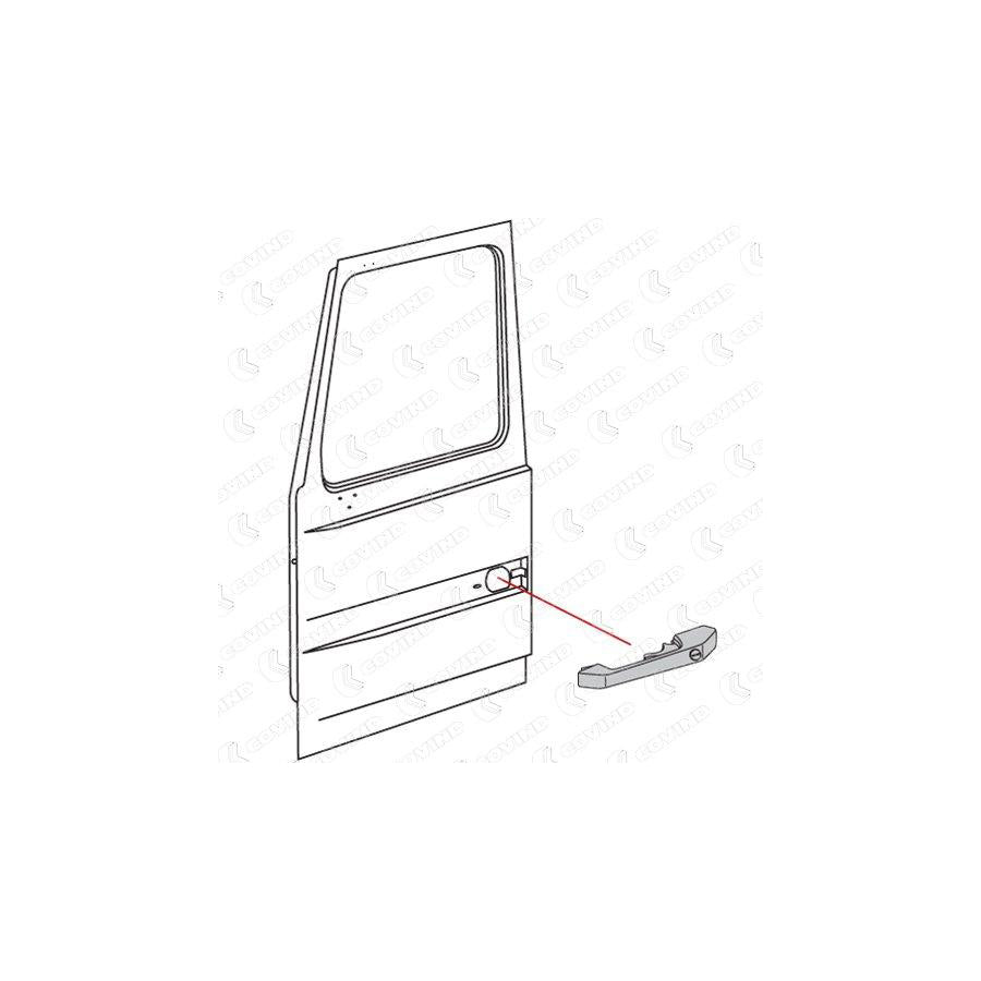 Covind 142/197 Door Handle