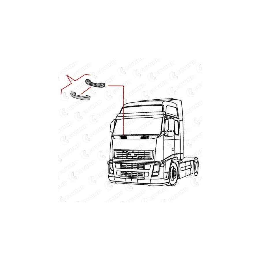Covind 2Fh/110 Handle, Bonnet Release