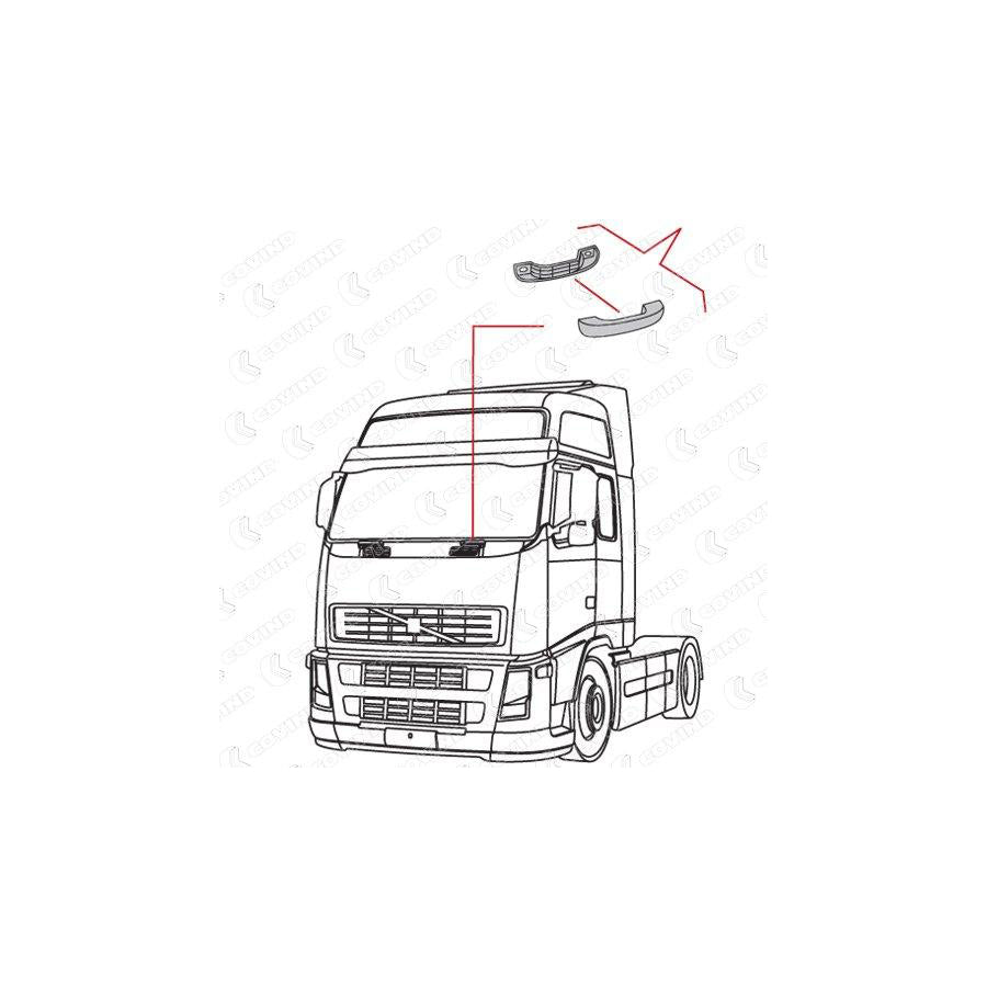 Covind 2Fh/111 Handle, Bonnet Release
