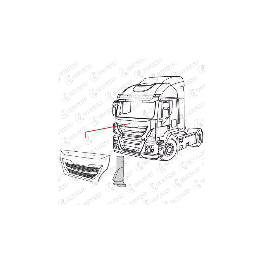 Covind 570/161 Air Deflector, Driver Cab
