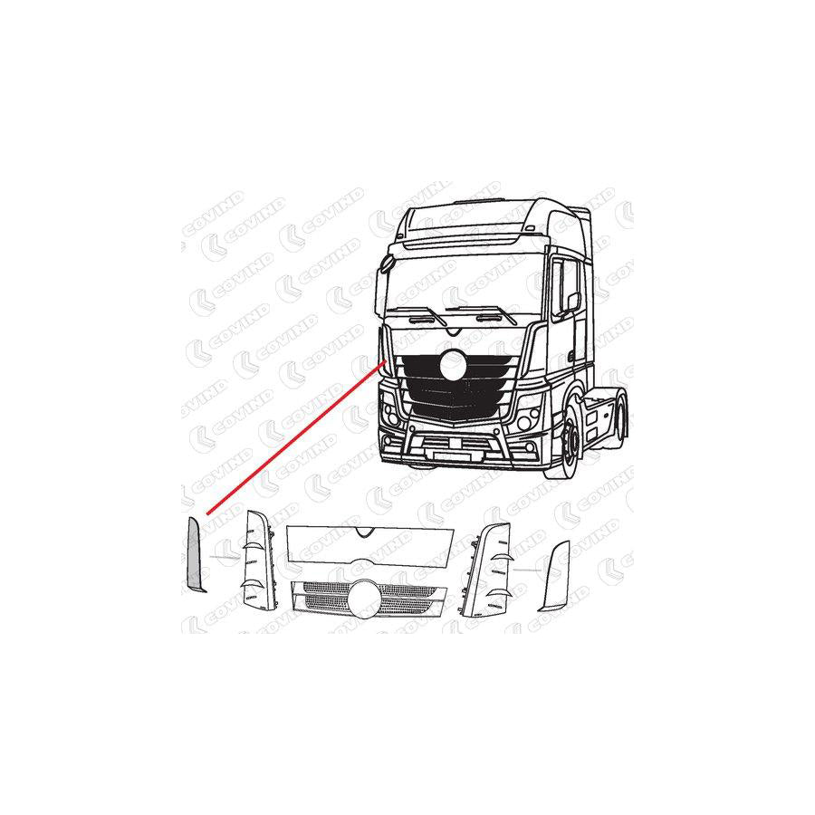 Covind 960/162 Air Deflector, Driver Cab