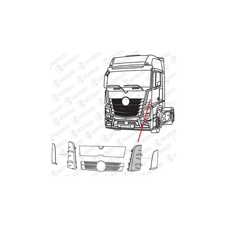 Covind 960/167 Air Deflector, Driver Cab