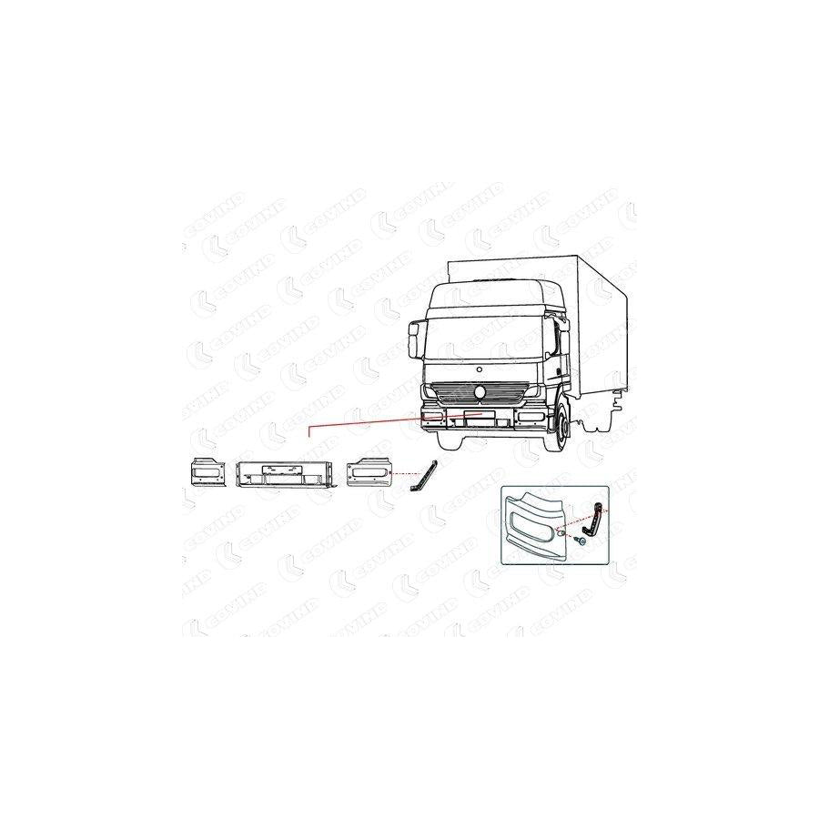 Covind 973/ 89 Mounting Bracket, Bumper