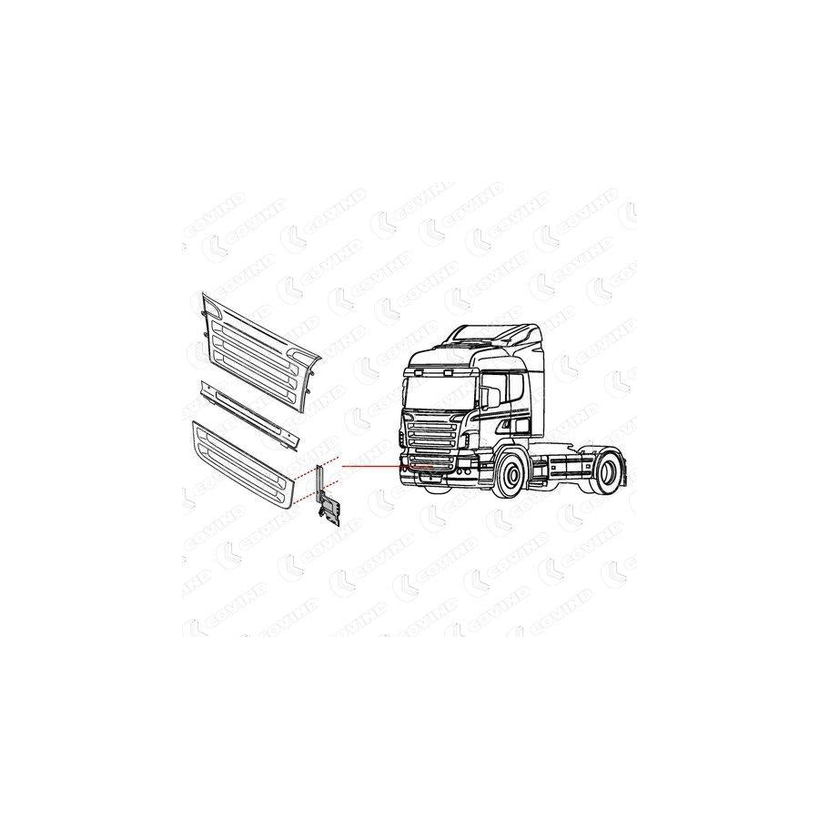 Covind Scr/135 Holder, Radiator Grille