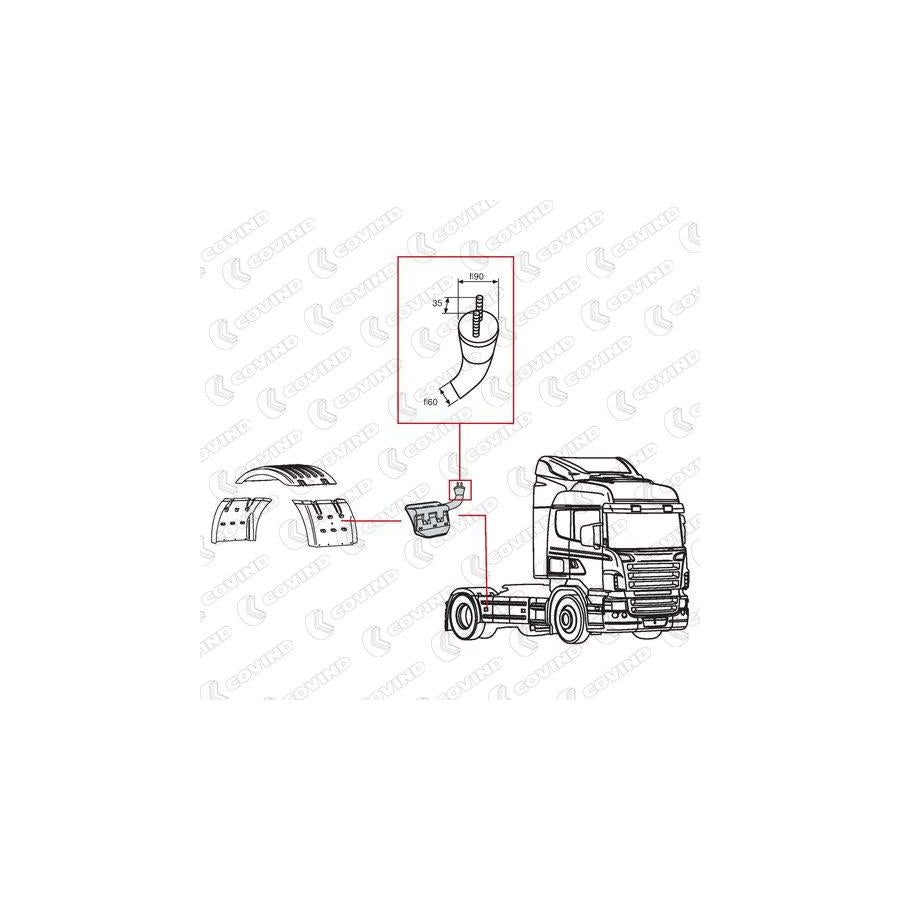 Covind Scr/536 Holder, Mudguard