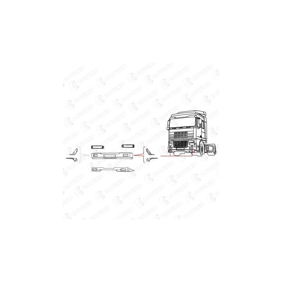 Covind Xf0/ 85 Mounting Bracket, Bumper