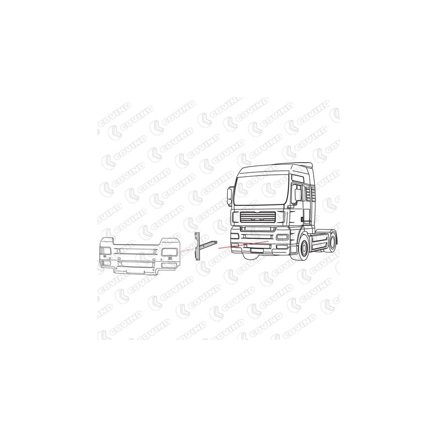 Covind XXL/ 99 Mounting Bracket, Bumper