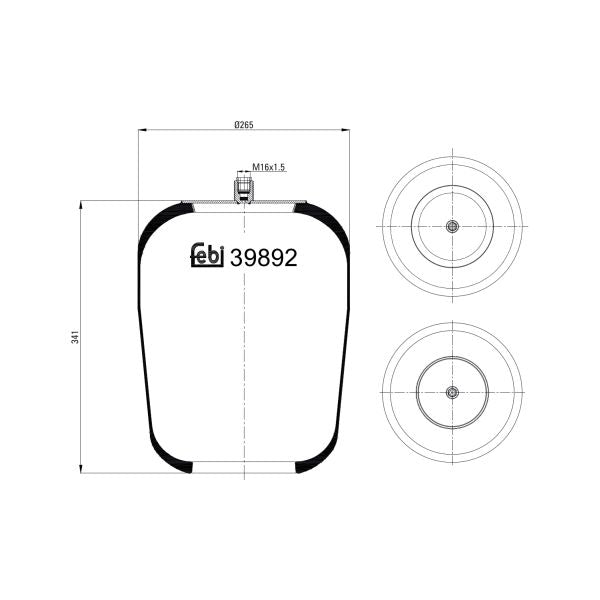 FEBI FE39892 Air Suspension Bellow