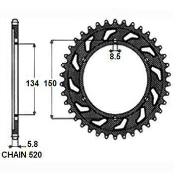 SUNSTAR SUNR1-3619-42 Chain Sprocket