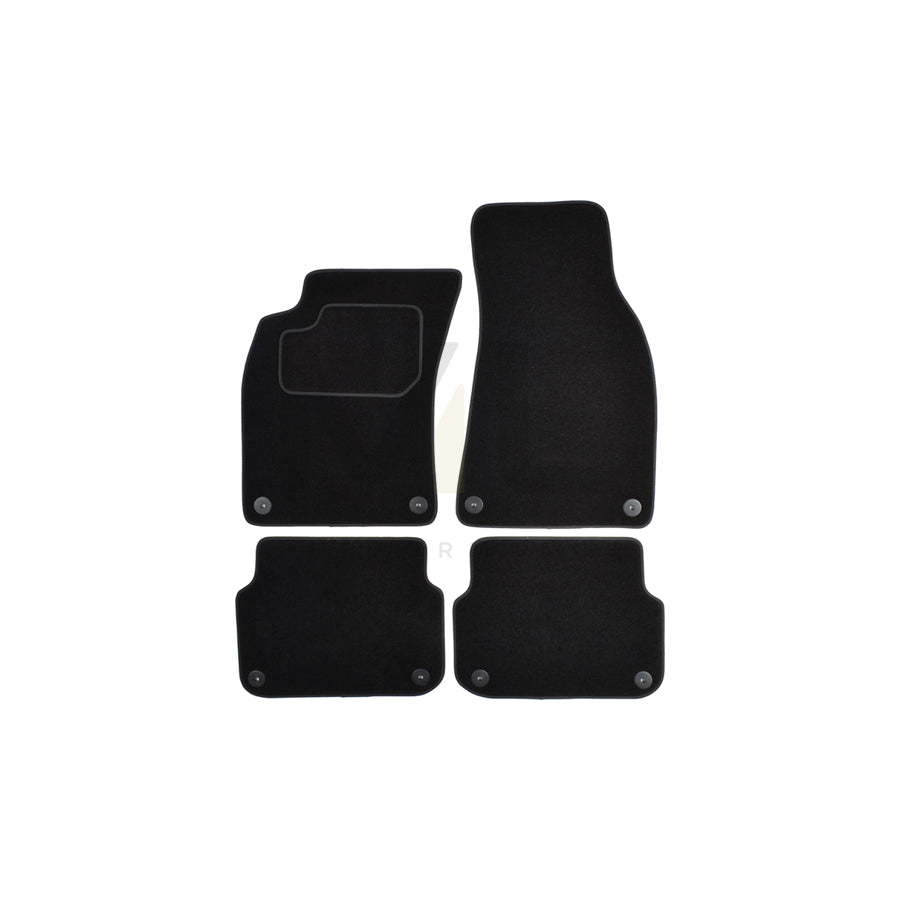 CUSTOPOL 122300 Floor mat set for AUDI A6 Textile, Front and Rear, Quantity: 4, Black