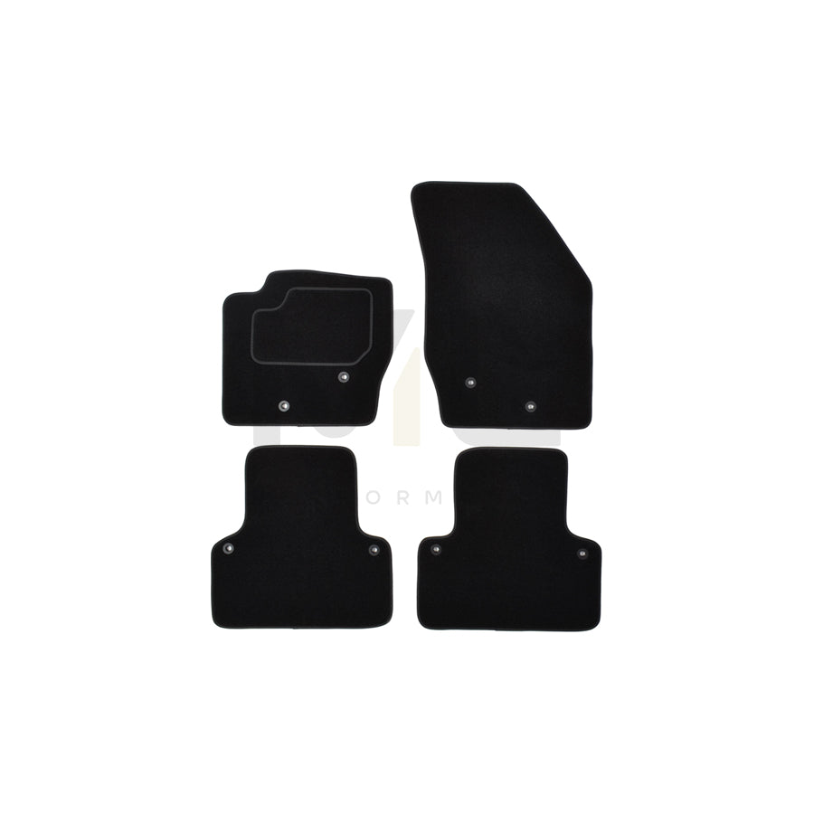 CUSTOPOL 416850 Floor mat set for VOLVO XC90 I (C, 275) Textile, Front and Rear, Quantity: 4, Black