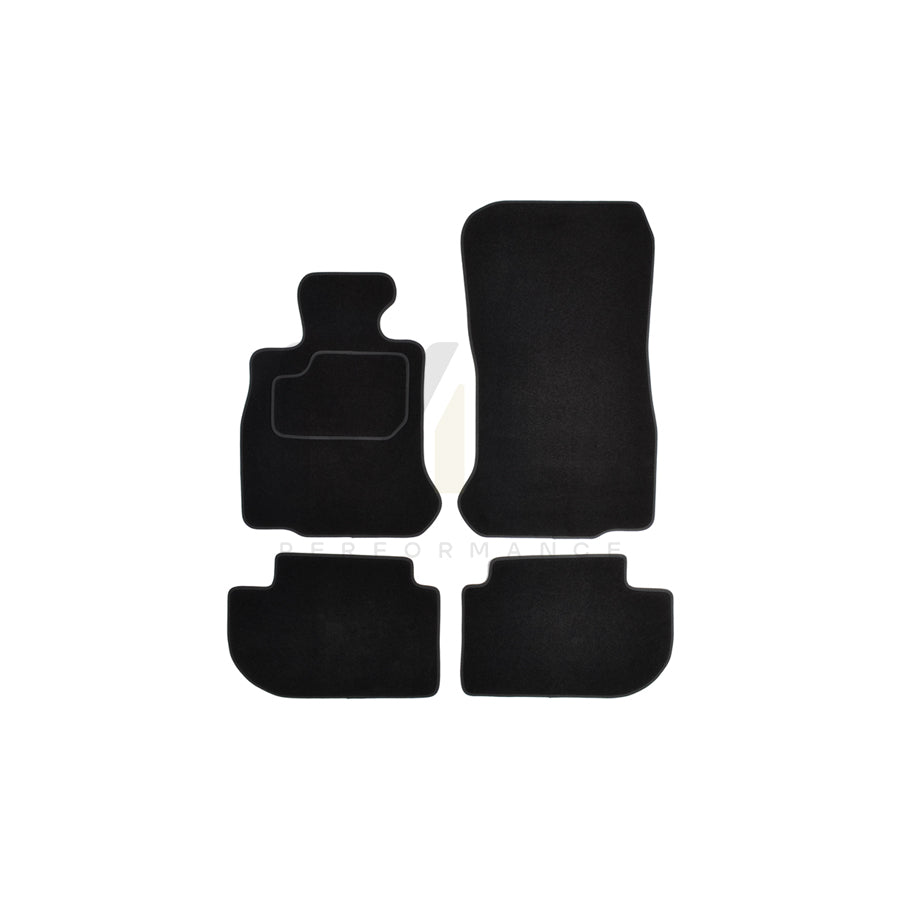 CUSTOPOL BM215 Floor mat set for BMW 6 Series Textile, Front and Rear, Quantity: 4, Black