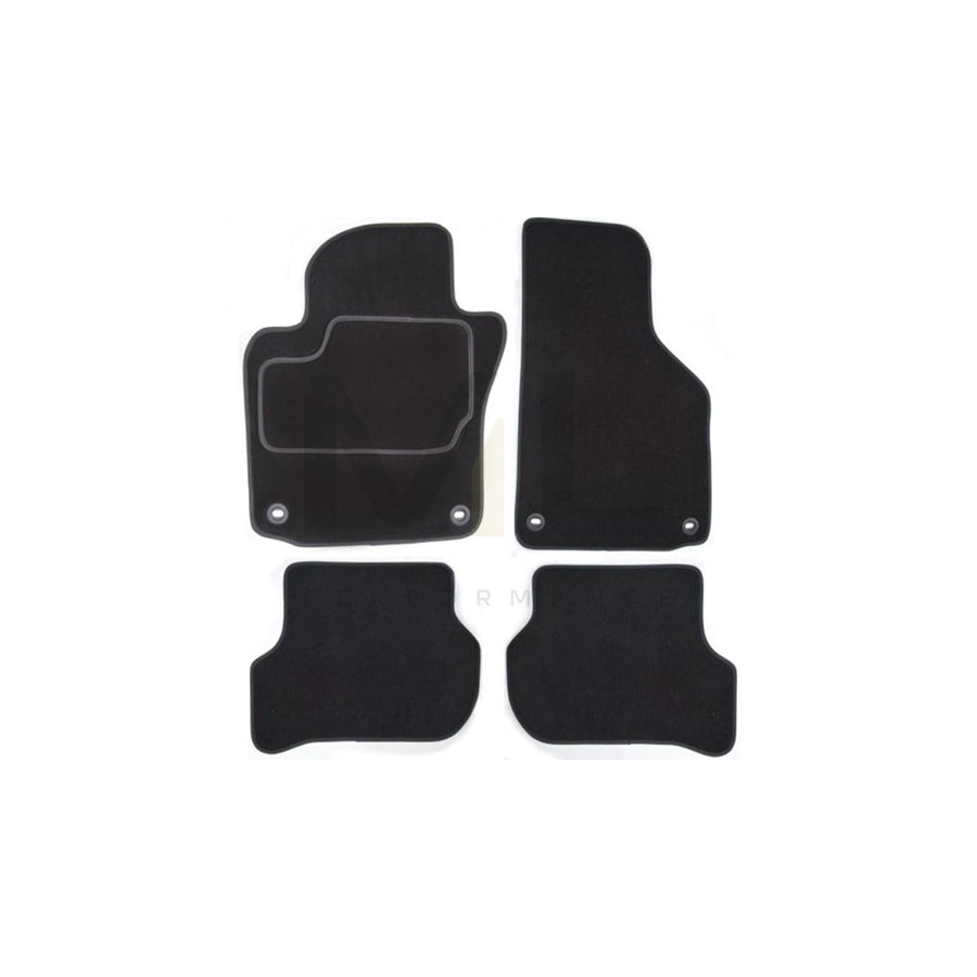 CUSTOPOL HON25C Floor mat set for HONDA Accord VI Saloon (CK, CG, CH, CF8) Textile, Front and Rear, Quantity: 4, Black