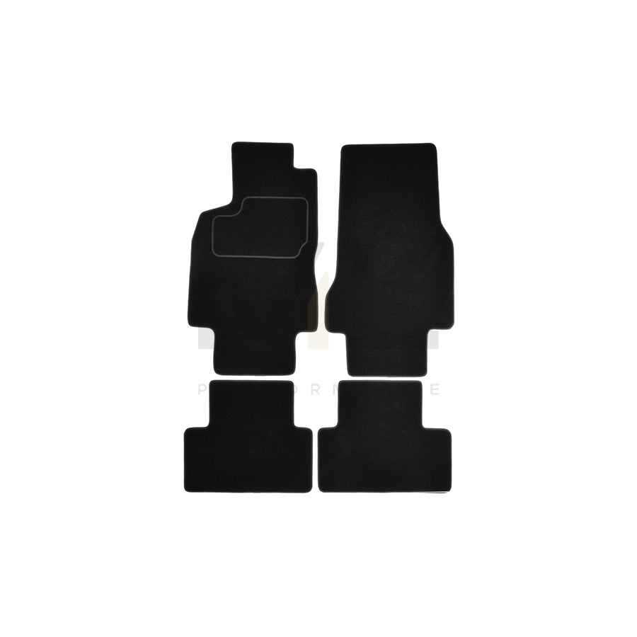 CUSTOPOL MER30C Floor mat set suitable for MERCEDES-BENZ A-Class (W168) Textile, Front and Rear, Quantity: 4, Black