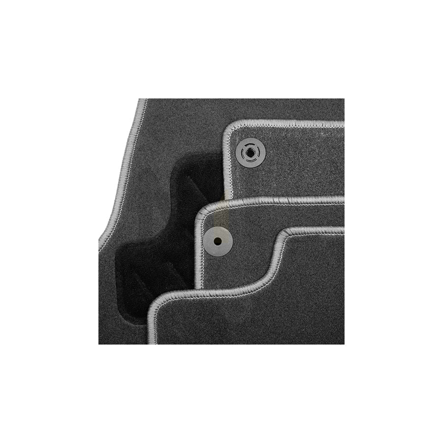 CUSTOPOL SKO40S Floor mat set for SKODA FABIA Textile, Front and Rear, Quantity: 4, Grey