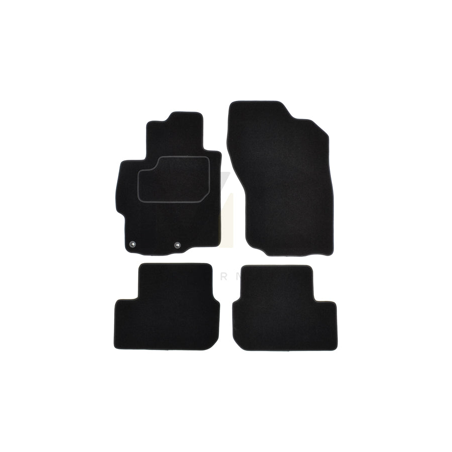 CUSTOPOL Tailored 122006 Floor mat set for MITSUBISHI LANCER Textile, Front and Rear, Quantity: 4, Black