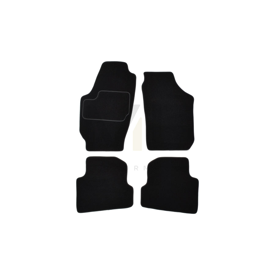 CUSTOPOL Tailored 122096 Floor mat set for SKODA FABIA Textile, Front and Rear, Quantity: 4, Black
