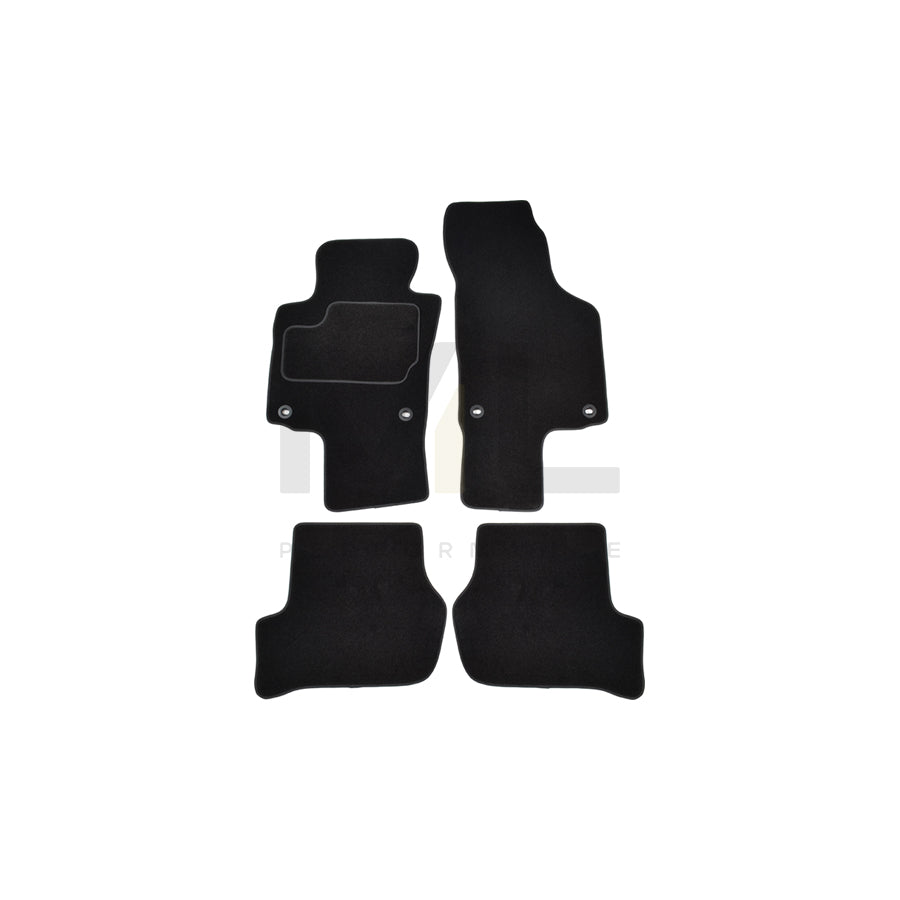 CUSTOPOL Tailored 122097 Floor mat set for SKODA OCTAVIA Textile, Front and Rear, Quantity: 4, Black
