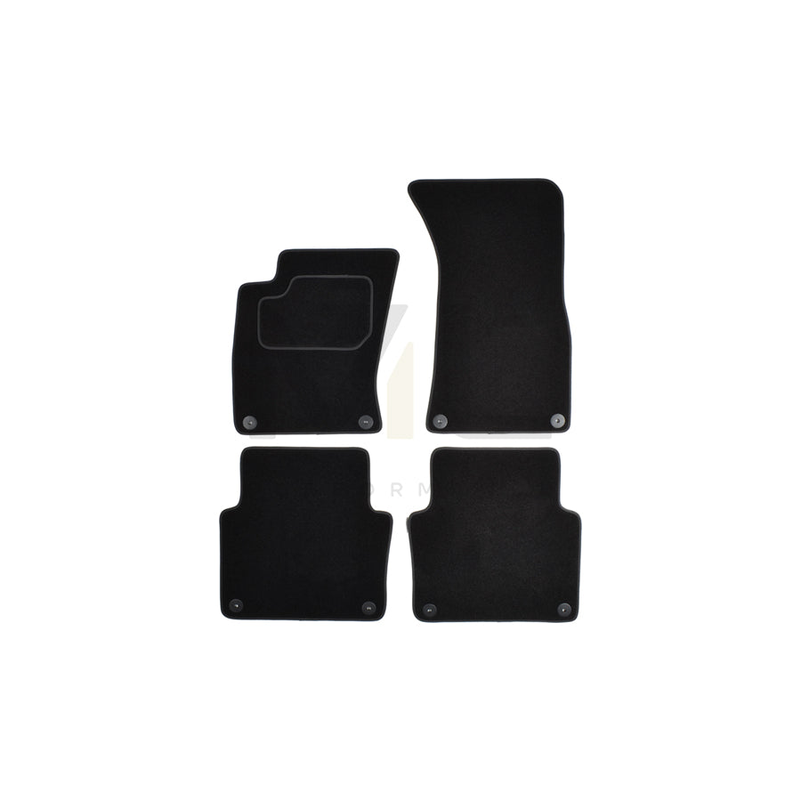 CUSTOPOL Tailored 122099 Floor mat set for AUDI A8 D3 (4E2, 4E8) Textile, Front and Rear, Quantity: 4, Black