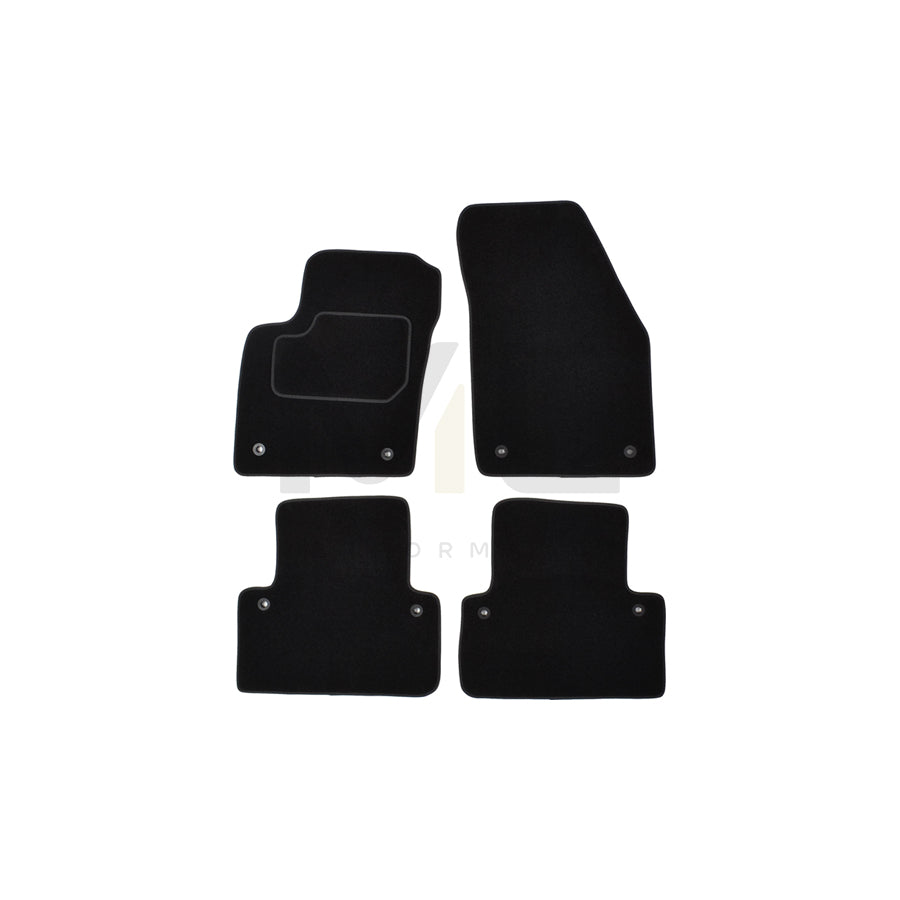 CUSTOPOL Tailored 122254 Floor mat set for VOLVO S40 II (MS, 544) Textile, Front and Rear, Quantity: 4, Black