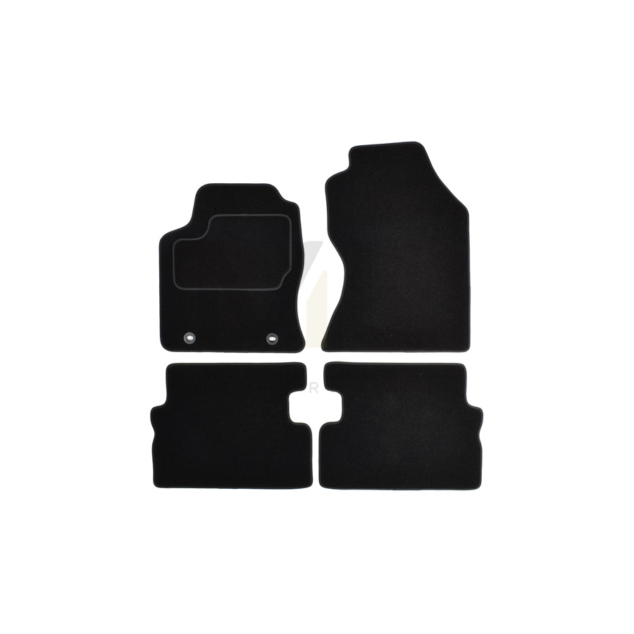 CUSTOPOL Tailored 122309 Floor mat set Textile, Front and Rear, Quantity: 4, Black