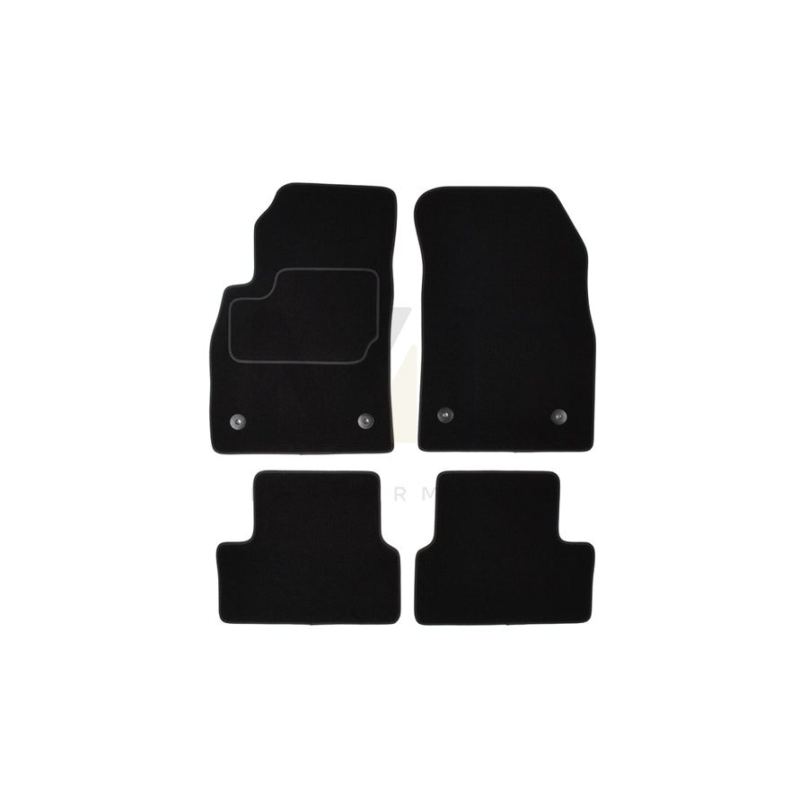 CUSTOPOL Tailored 122330 Floor mat set for CHEVROLET CRUZE Textile, Front and Rear, Quantity: 4, Black