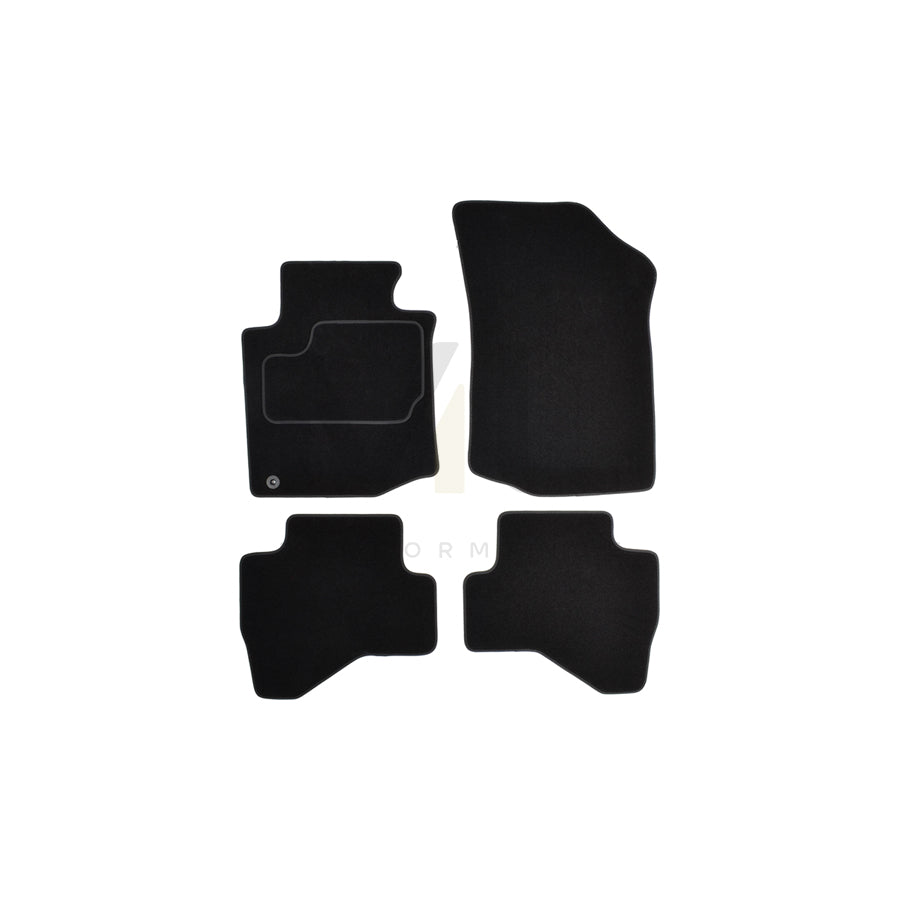 CUSTOPOL Tailored 122333 Floor mat set Textile, Front and Rear, Quantity: 4, Black