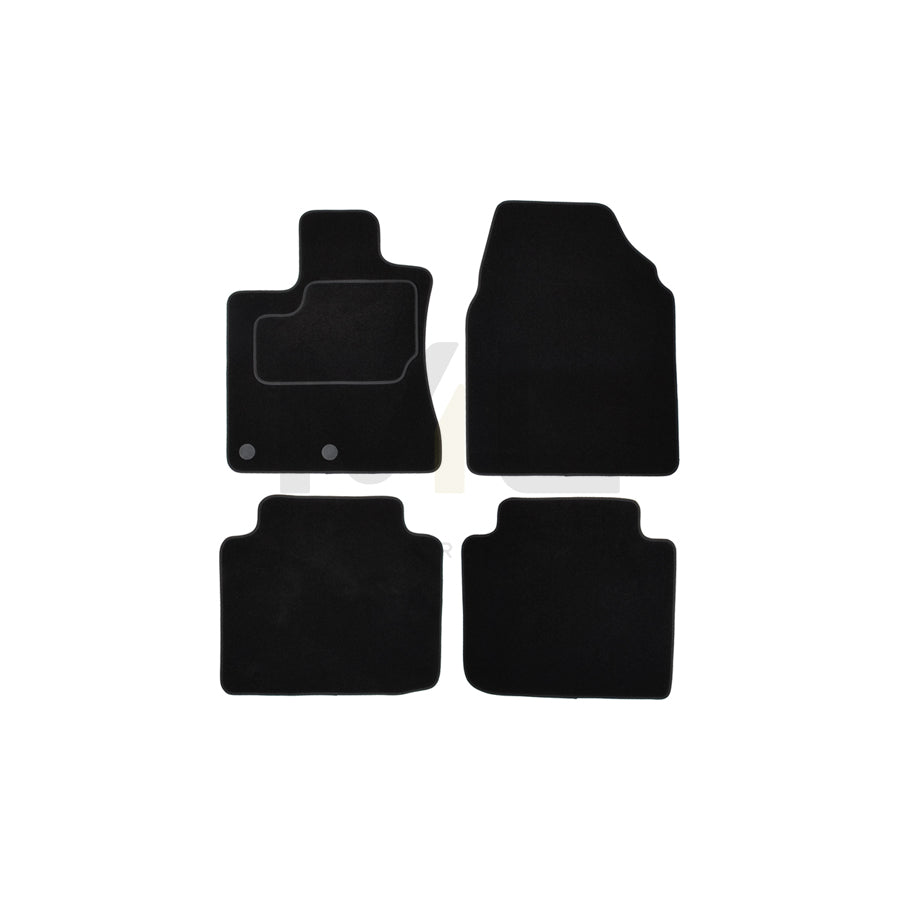 CUSTOPOL Tailored 122357 Floor mat set for NISSAN Qashqai / Qashqai+2 I (J10, NJ10) Textile, Front and Rear, Quantity: 4, Black