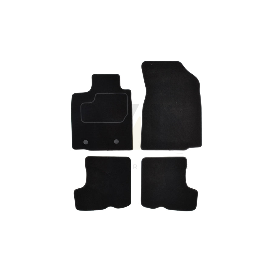 CUSTOPOL Tailored 122407 Floor mat set for DACIA Sandero I (SD) Textile, Front and Rear, Quantity: 4, Black
