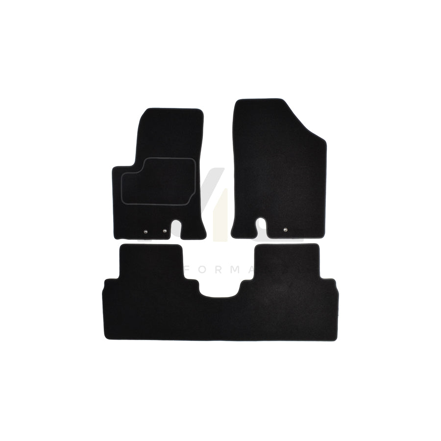 CUSTOPOL Tailored 122414 Floor mat set for HYUNDAI ix20 (JC) Textile, Front and Rear, Quantity: 4, Black