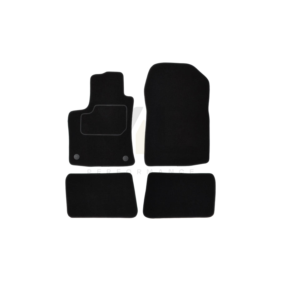 CUSTOPOL Tailored 122458 Floor mat set for RENAULT Twingo II Hatchback Textile, Front and Rear, Quantity: 4, Black