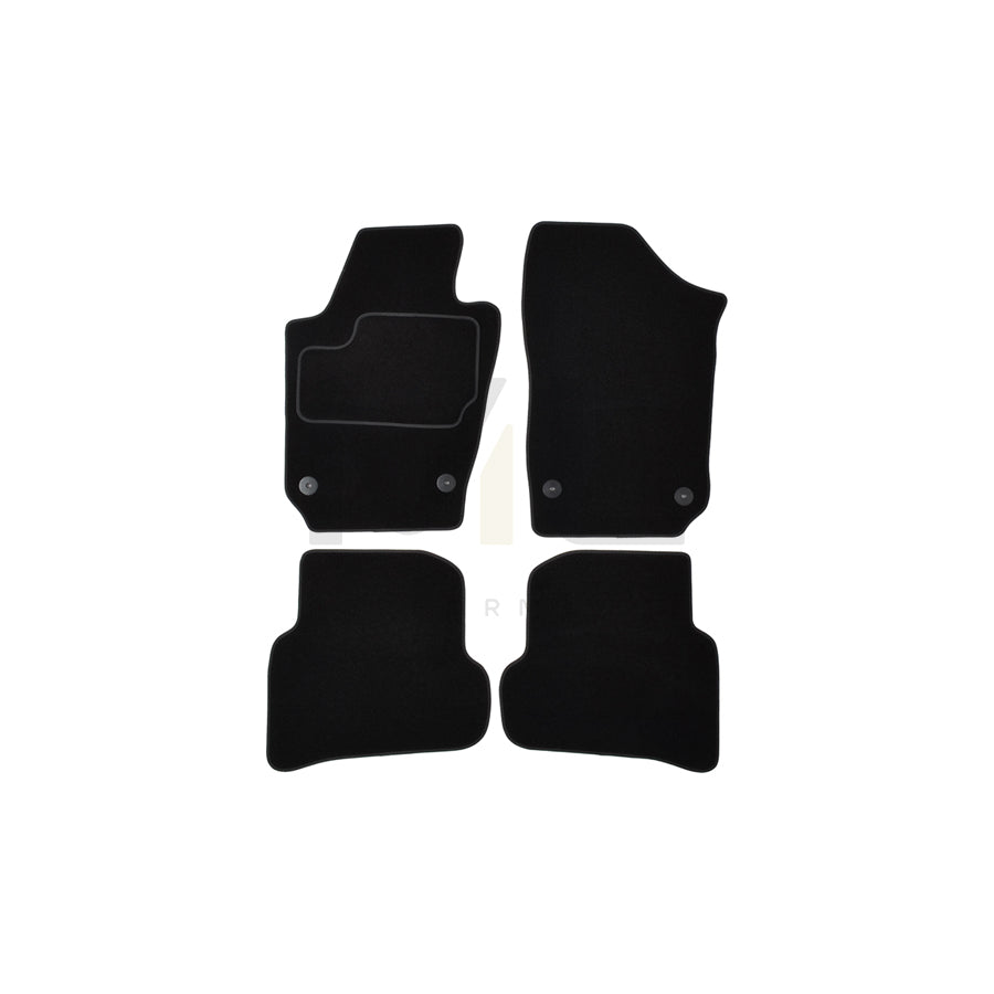 CUSTOPOL Tailored 122467 Floor mat set for SEAT Ibiza V (KJ1) Textile, Front and Rear, Quantity: 4, Black